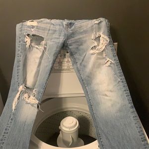 A&F ripped jeans